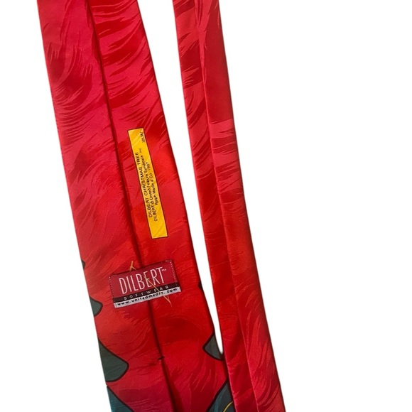 1997 DILBERT Dogbert Software United Media Christmas Tree Silk Tie‎ Ralph Marlin - Picture 5 of 5